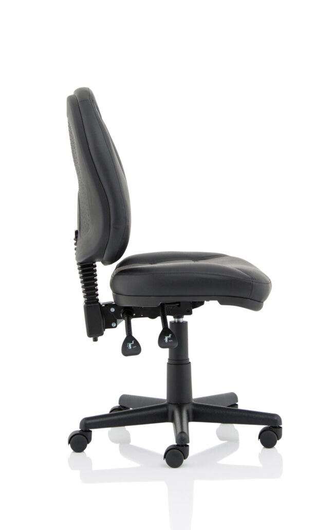 jackson medium back black leather task operator office chair
