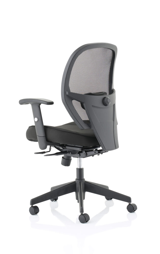 denver high mesh back black task operator office chair with arms