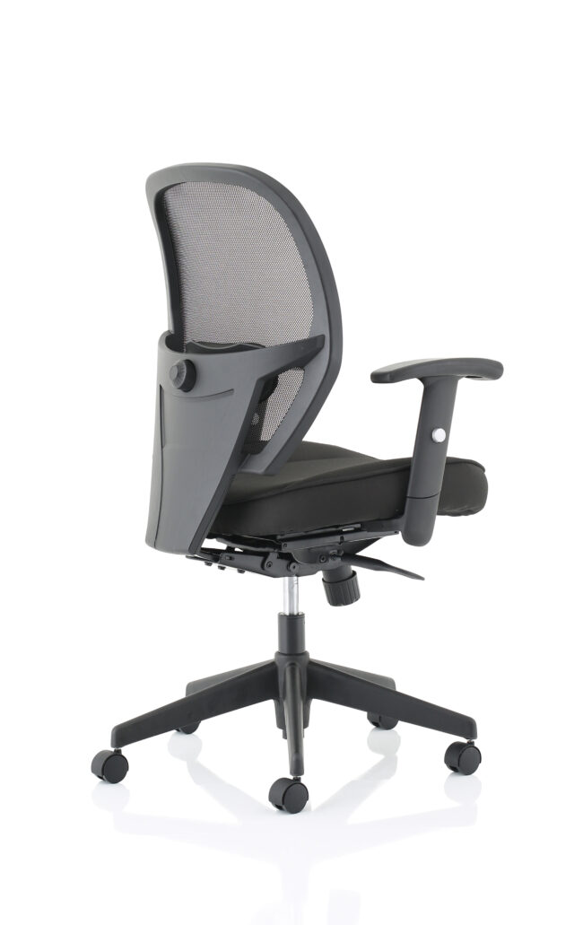 denver high mesh back black task operator office chair with arms