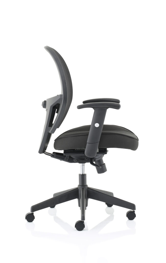 denver high mesh back black task operator office chair with arms