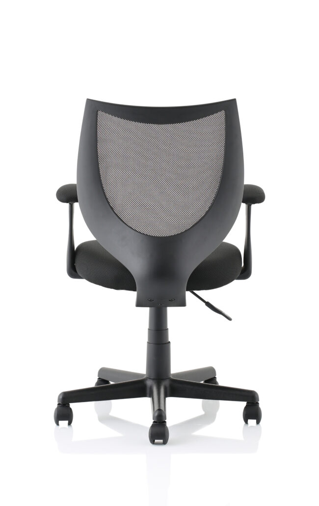 camden medium back black mesh task operator office chair with arms