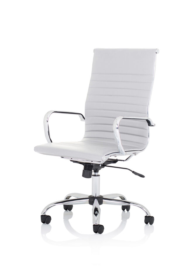 nola black leather executive office chair with arms