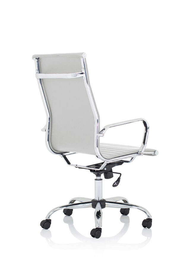 nola black leather executive office chair with arms