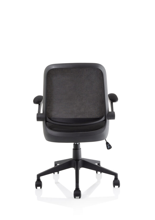 crew task operator mesh chair with folding arms