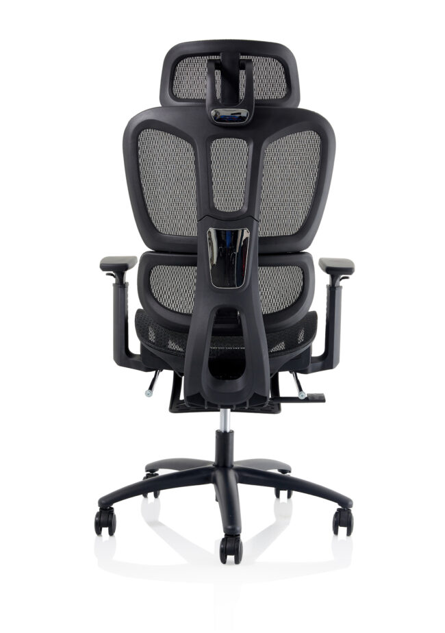 horizon executive mesh chair with height adjustable arms and footrest
