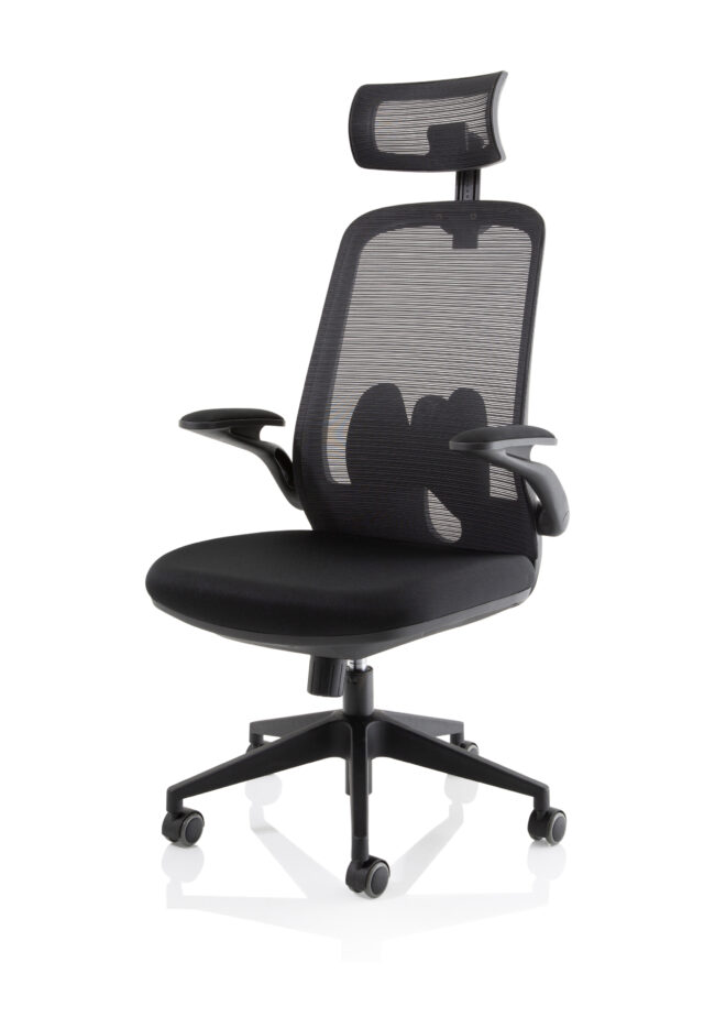 sigma executive mesh chair with folding arms