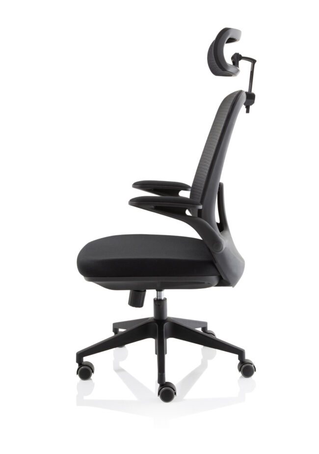 sigma executive mesh chair with folding arms