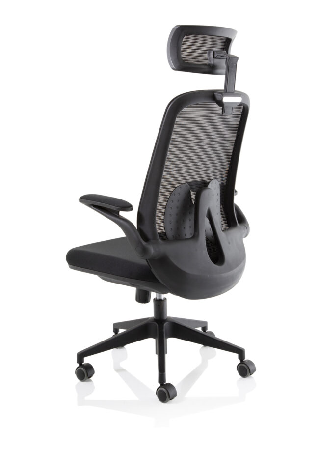 sigma executive mesh chair with folding arms