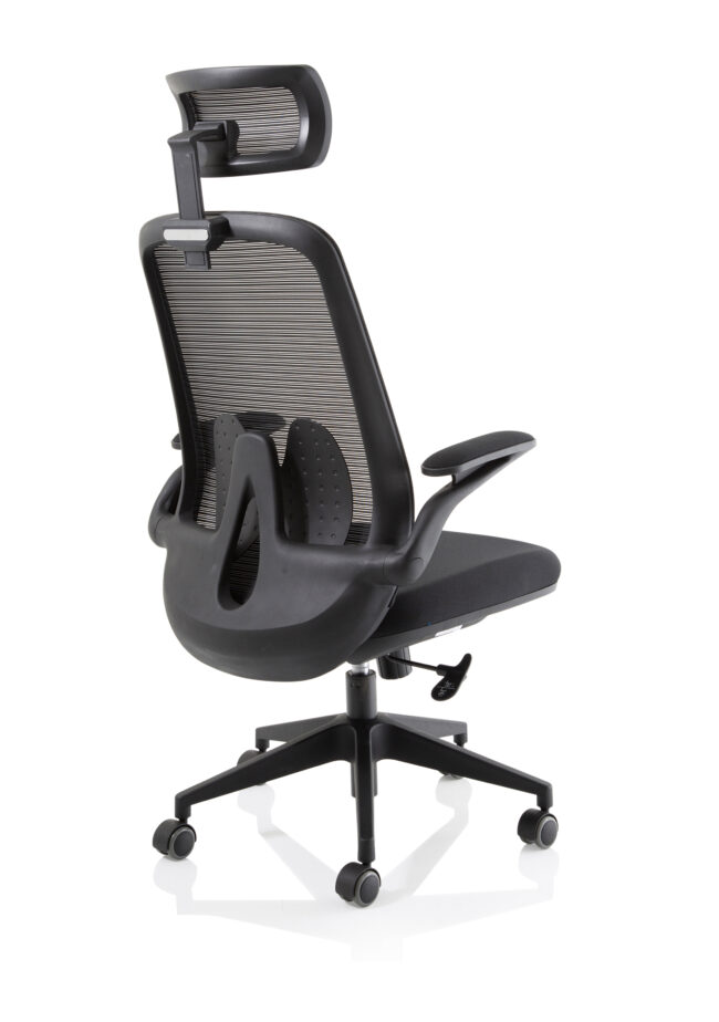 sigma executive mesh chair with folding arms