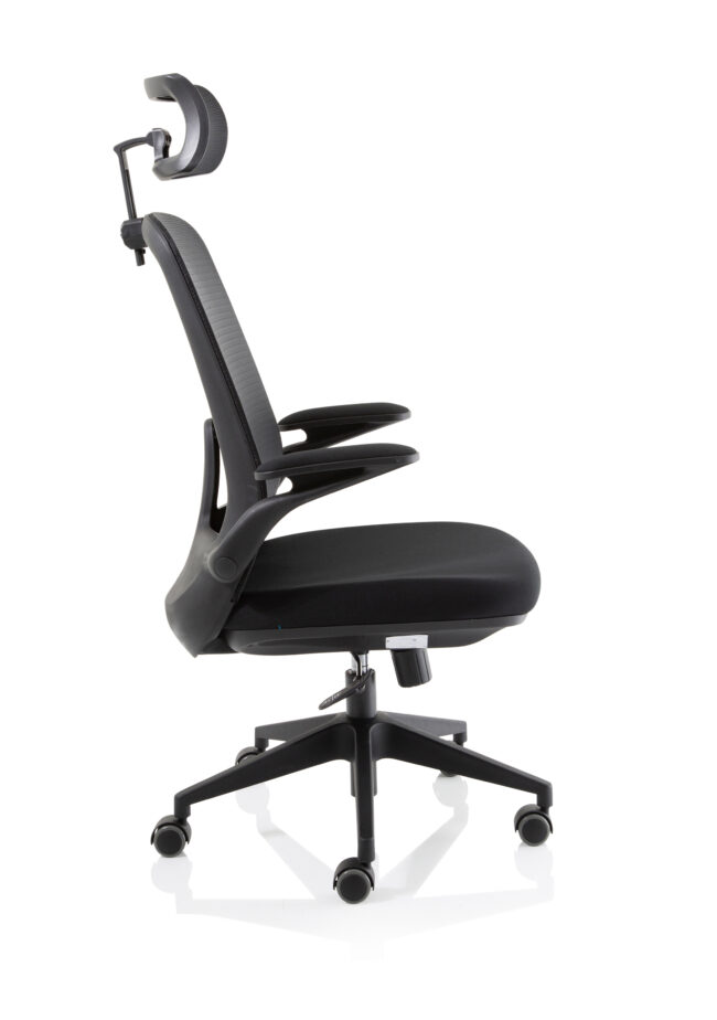 sigma executive mesh chair with folding arms