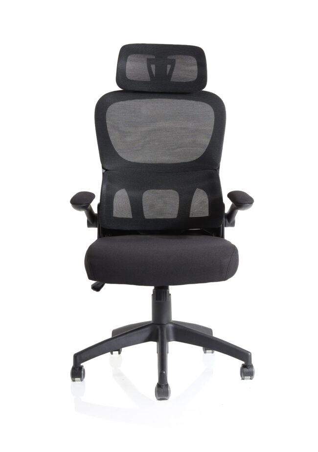 iris task operator mesh back fabric seat with headrest