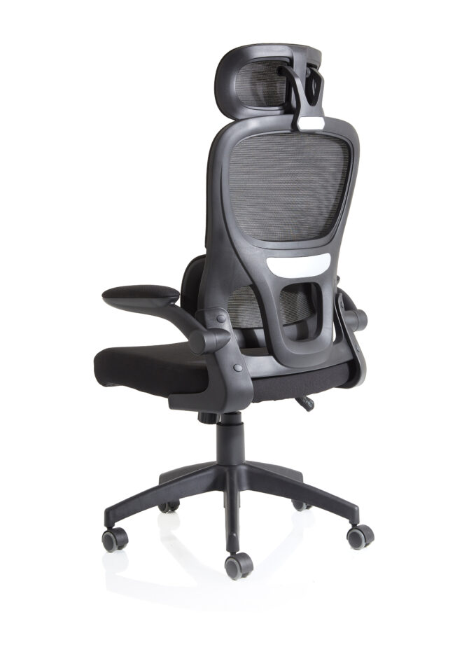 iris task operator mesh back fabric seat with headrest