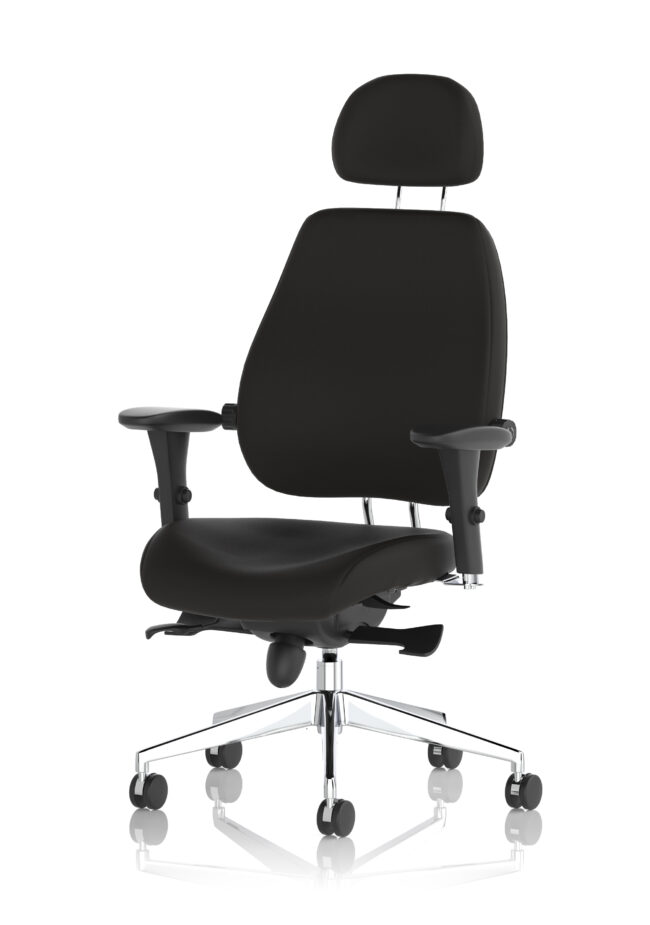 chiro plus ultimate high back ergonomic posture chair with arms and headrest
