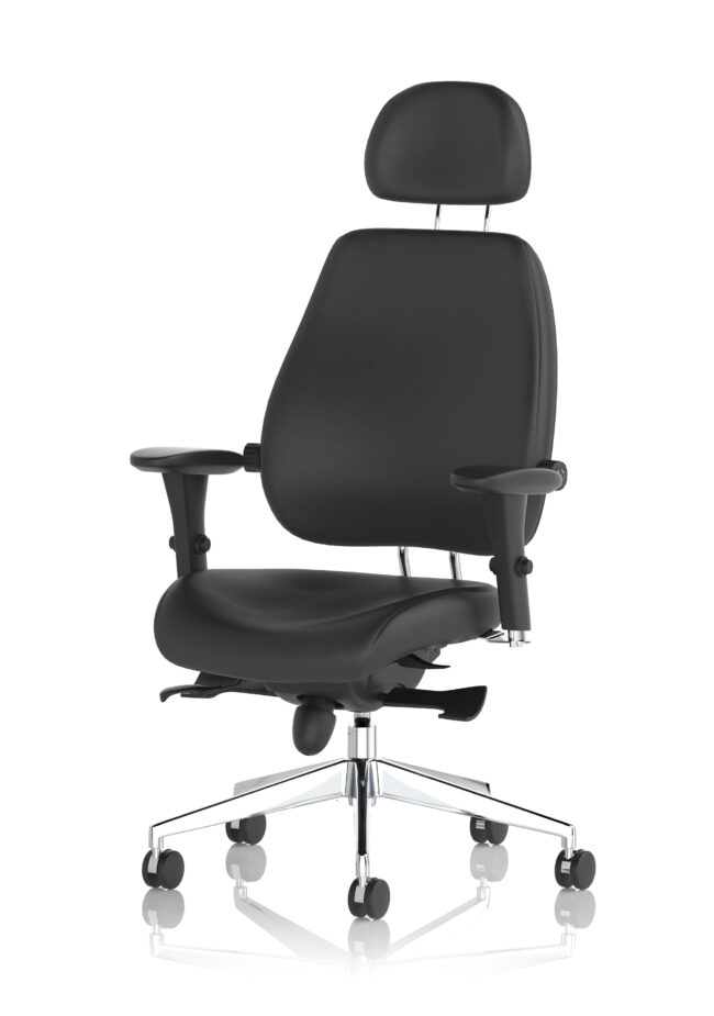 chiro plus ultimate high back ergonomic posture chair with arms and headrest
