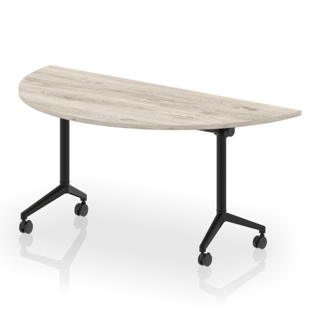 impulse plus flip top 1600mm semi circle table