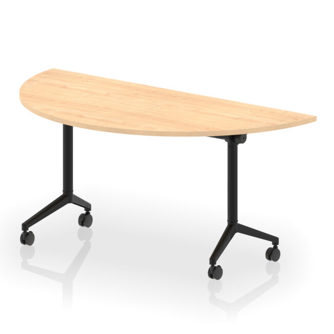 impulse plus flip top 1600mm semi circle table