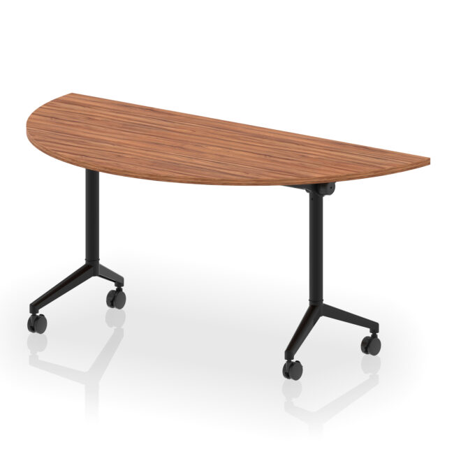 impulse plus flip top 1600mm semi circle table