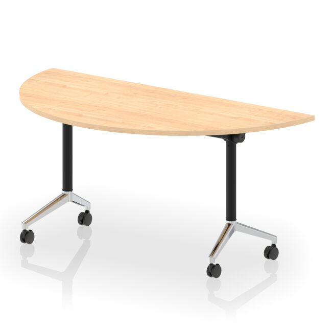 impulse plus flip top 1600mm semi circle table