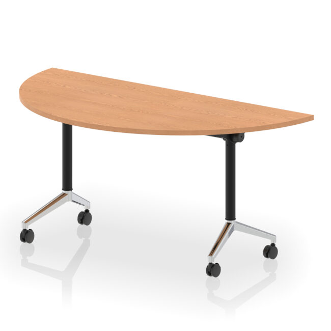 impulse plus flip top 1600mm semi circle table