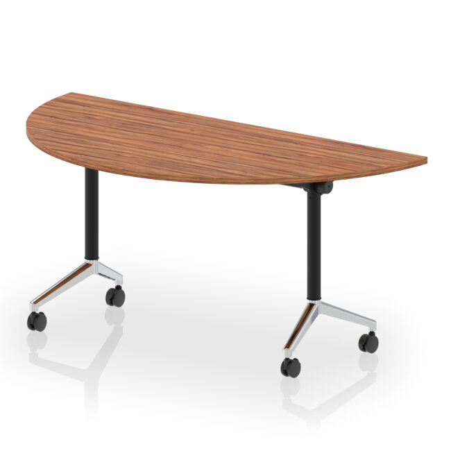 impulse plus flip top 1600mm semi circle table