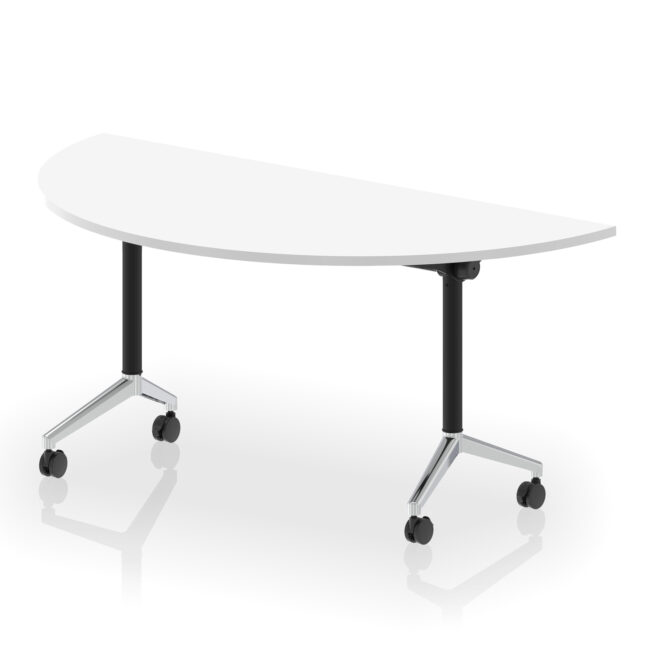 impulse plus flip top 1600mm semi circle table