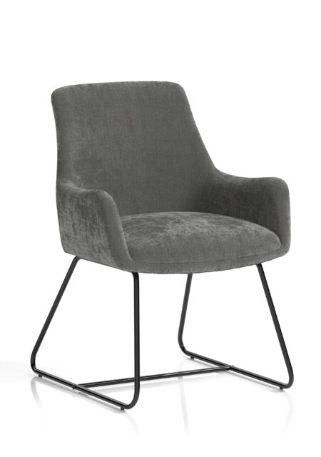 import placeholder for quote sled base office reception chair grey velour