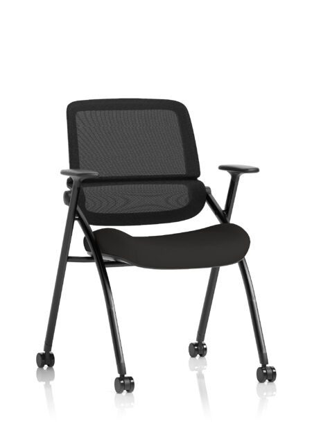 import placeholder for capra mesh back folding office training chair with sliding arms