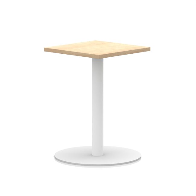 italia square poseur table white leg