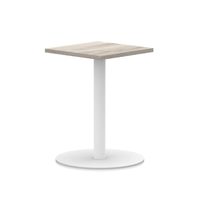 italia square poseur table white leg