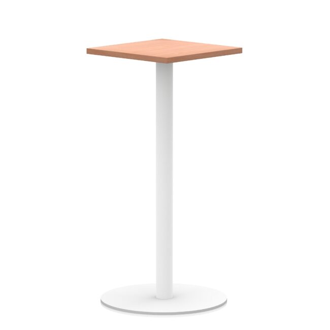 italia square poseur table white leg