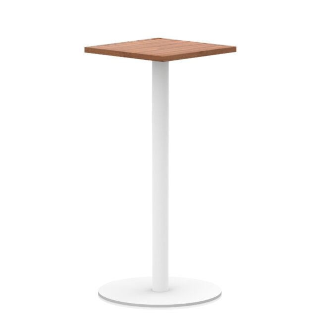 italia square poseur table white leg
