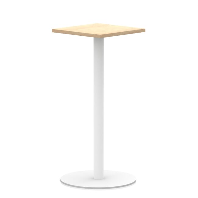 italia square poseur table white leg
