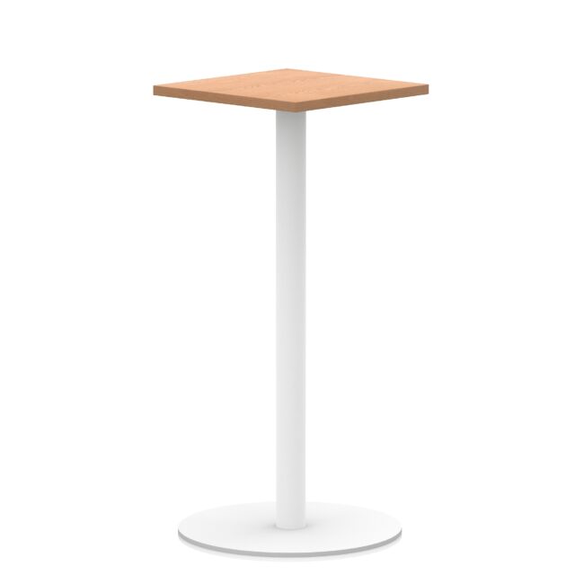 italia square poseur table white leg
