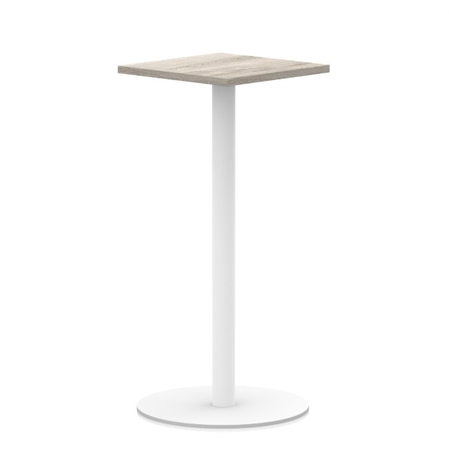 italia square poseur table white leg