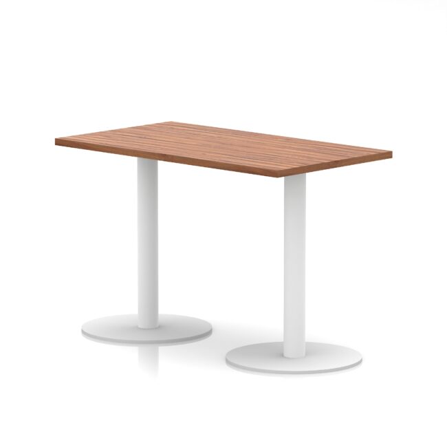 italia slimline rectangular poseur table white leg