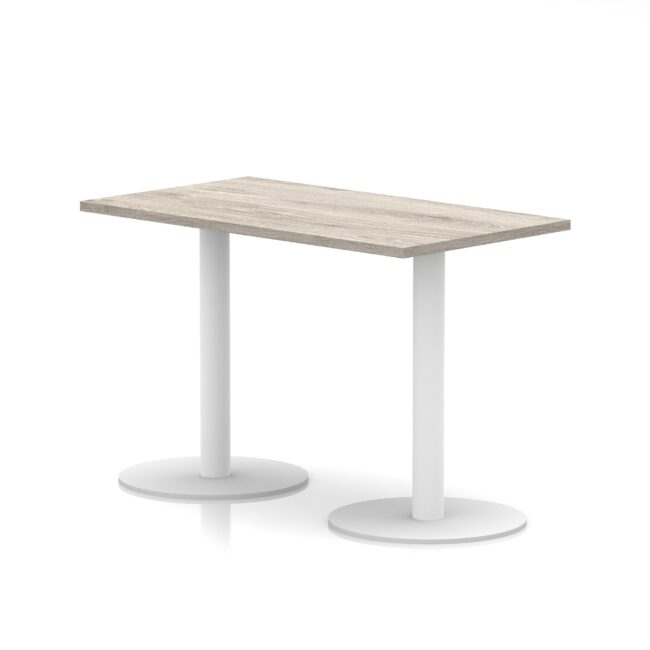 italia slimline rectangular poseur table white leg