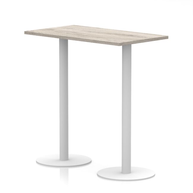 italia slimline rectangular poseur table white leg