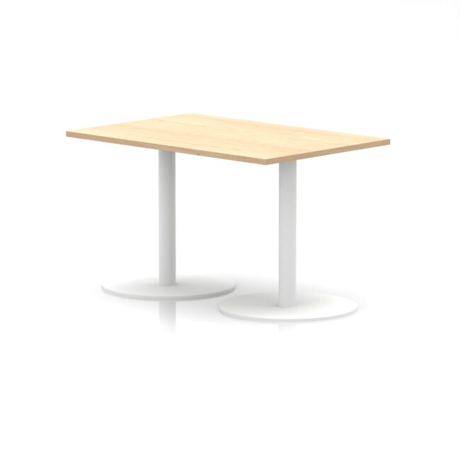 italia rectangular poseur table white leg