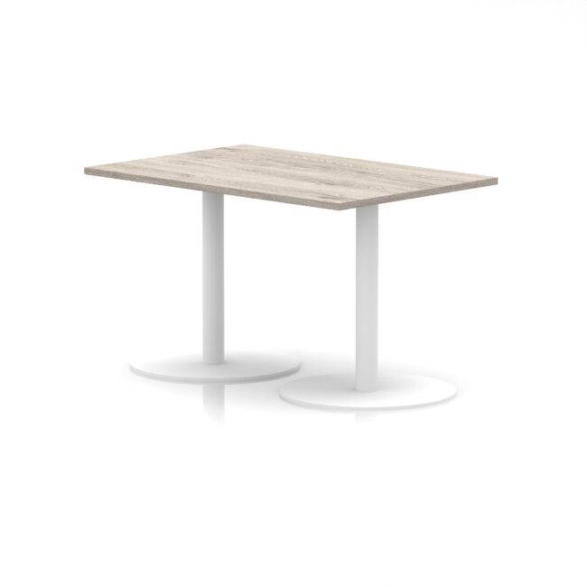 italia rectangular poseur table white leg