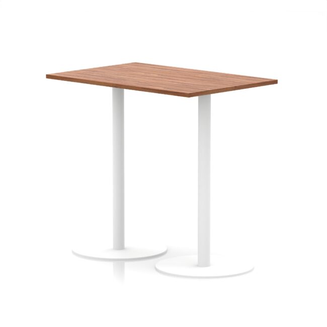 italia rectangular poseur table white leg
