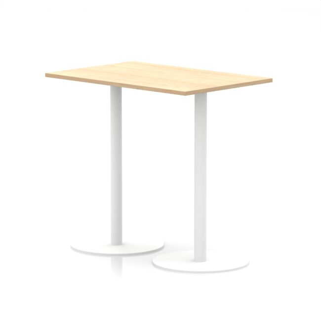 italia rectangular poseur table white leg