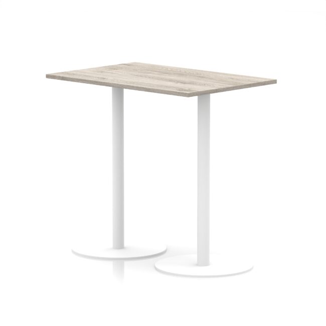 italia rectangular poseur table white leg