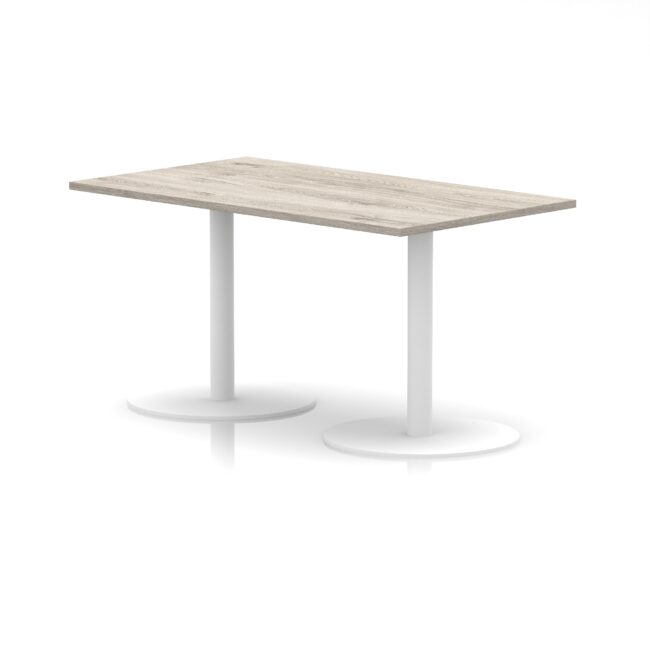 italia rectangular poseur table white leg