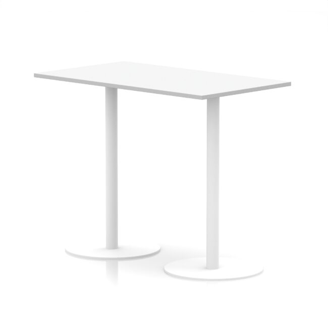 italia rectangular poseur table white leg