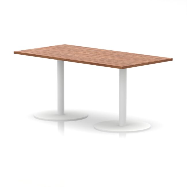 italia rectangular poseur table white leg