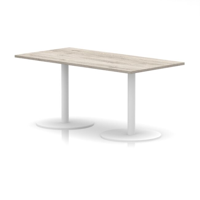 italia rectangular poseur table white leg