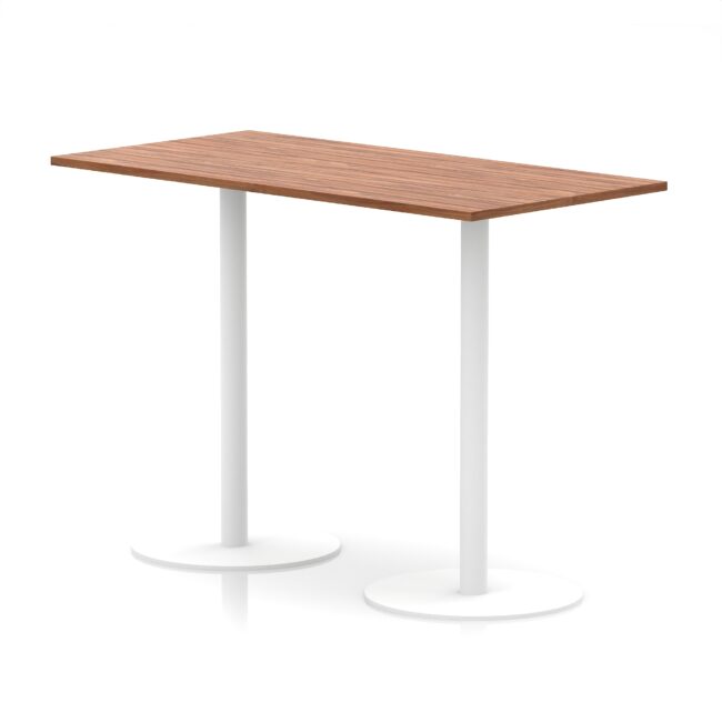 italia rectangular poseur table white leg
