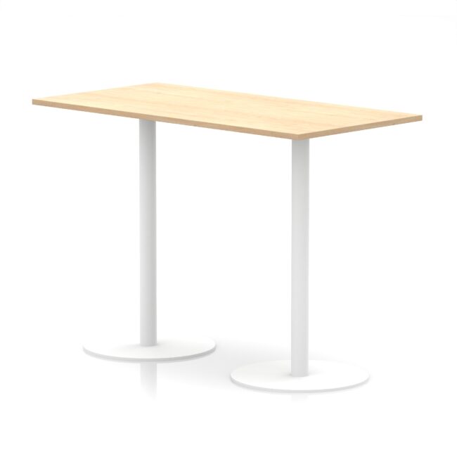 italia rectangular poseur table white leg