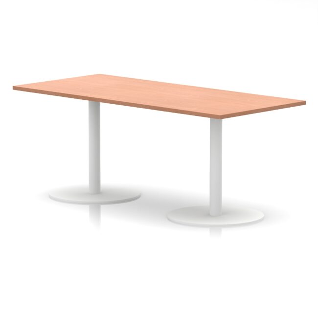 italia rectangular poseur table white leg