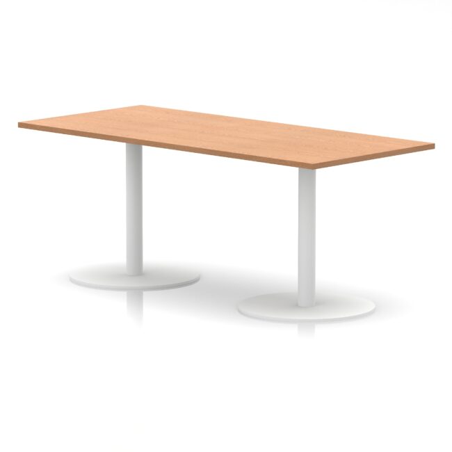 italia rectangular poseur table white leg